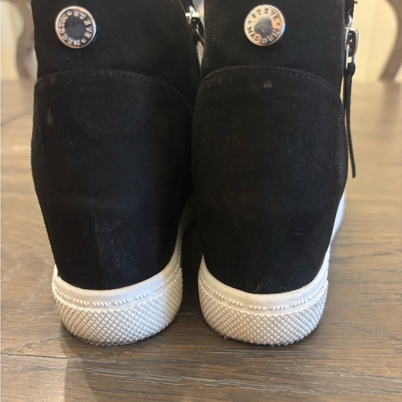 Black Suede Girls Boots - Picture 3 of 5